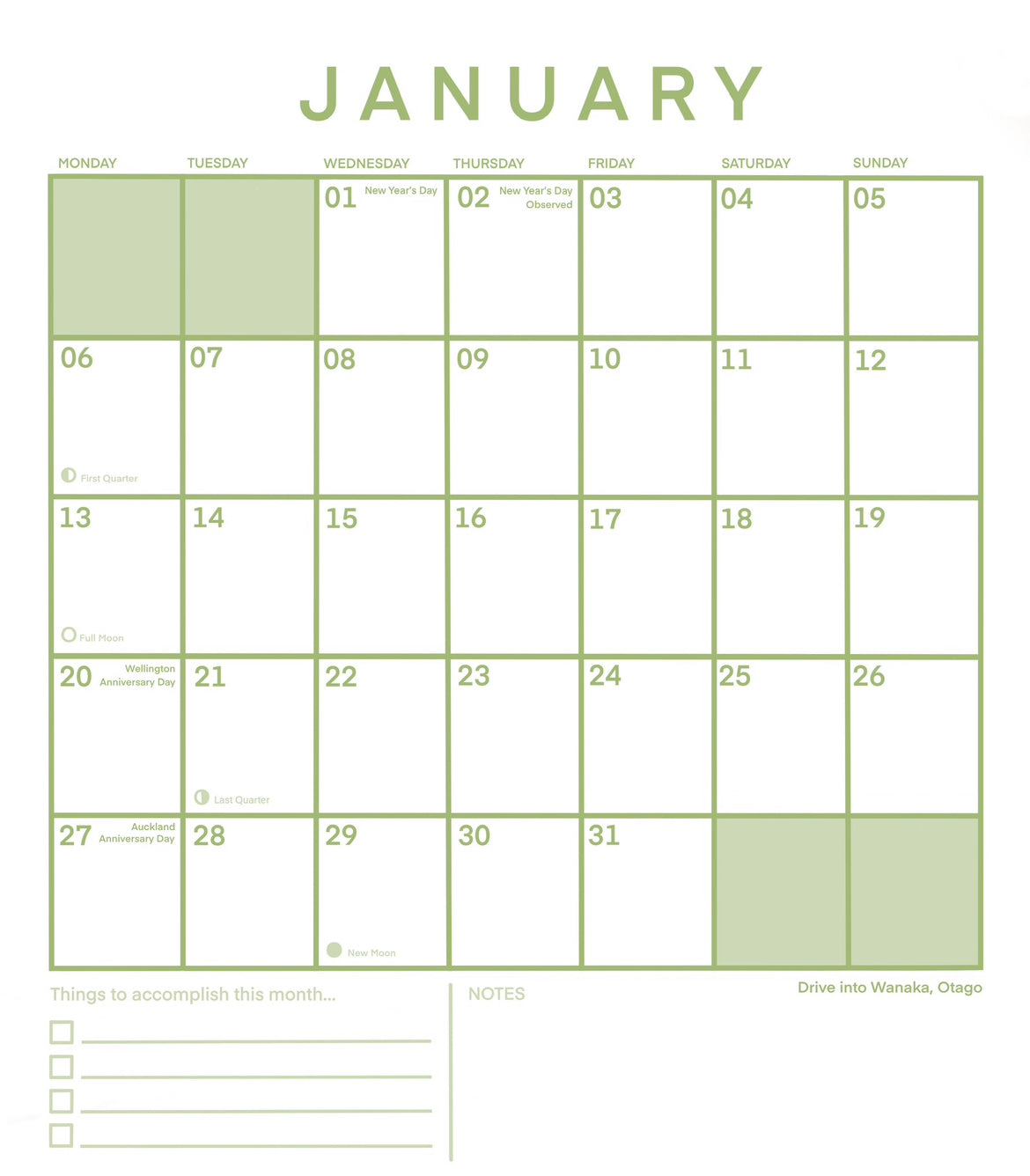 2025 calendar
