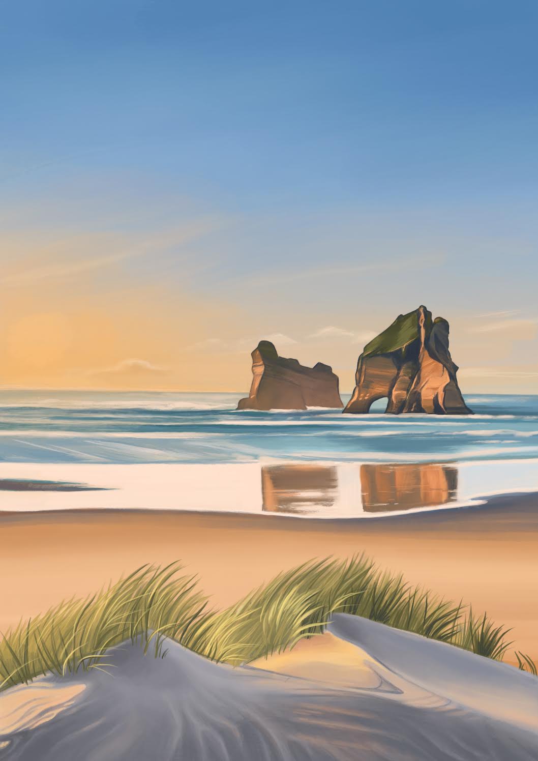 Golden light at Wharariki