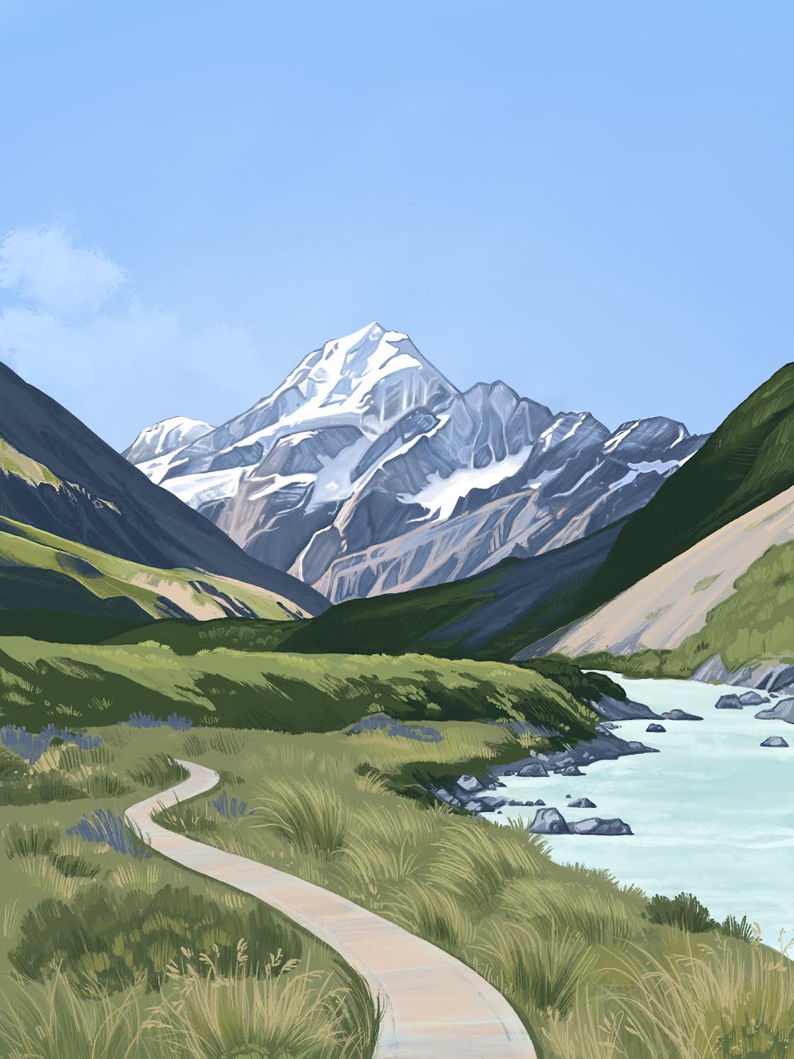 Aoraki in summer