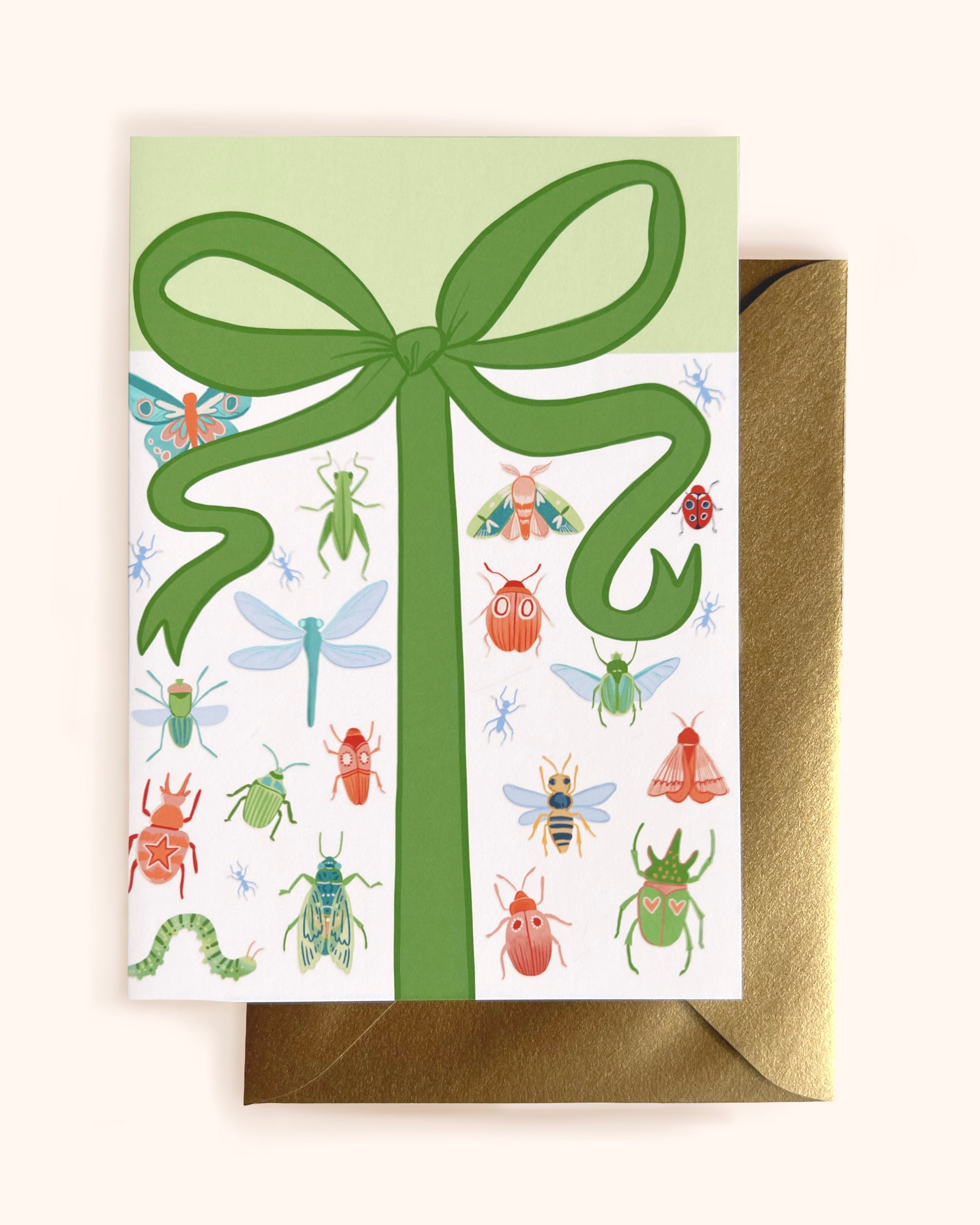 Beautiful Bug Present -Card-