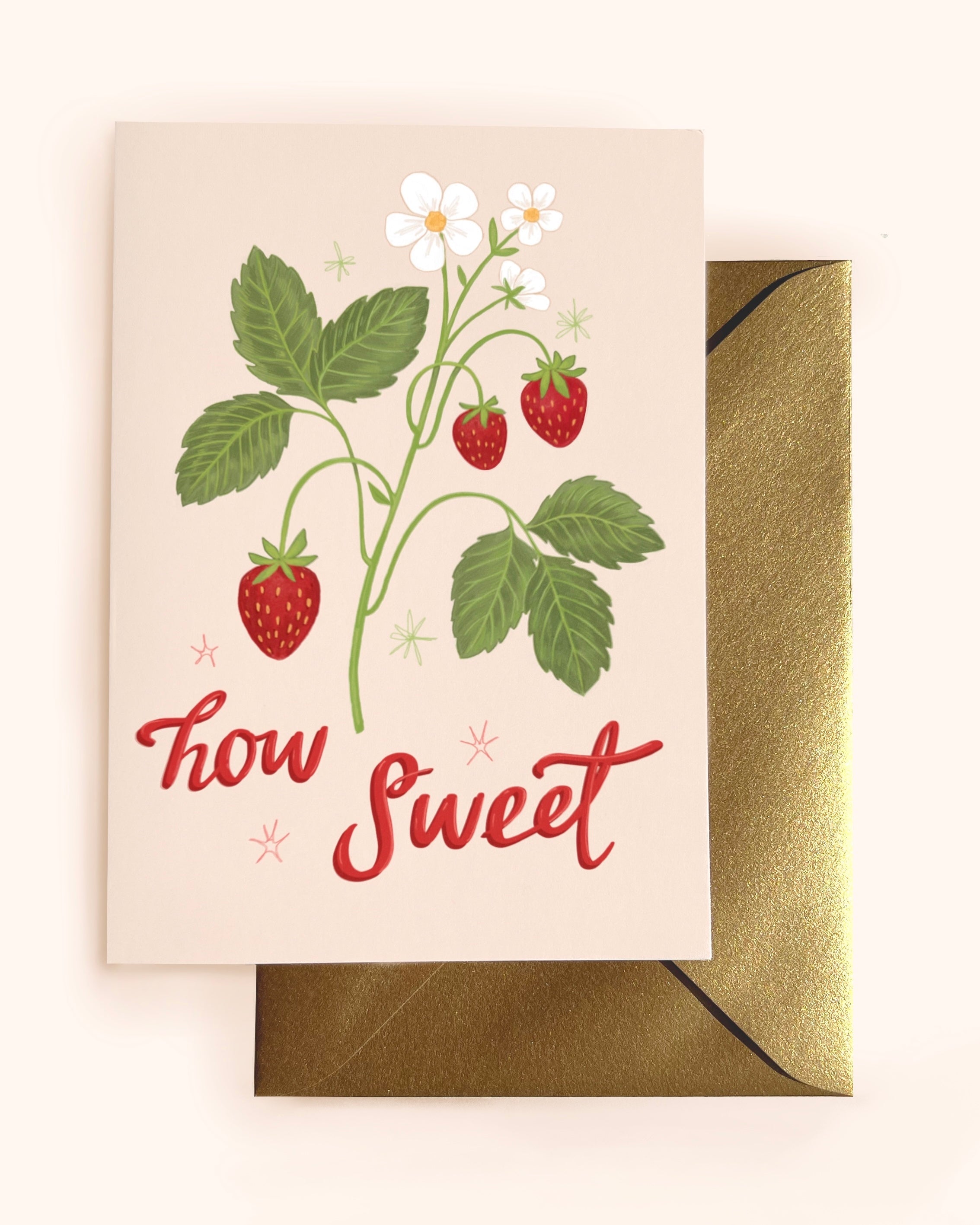 Sweet As A Strawberry -Card-